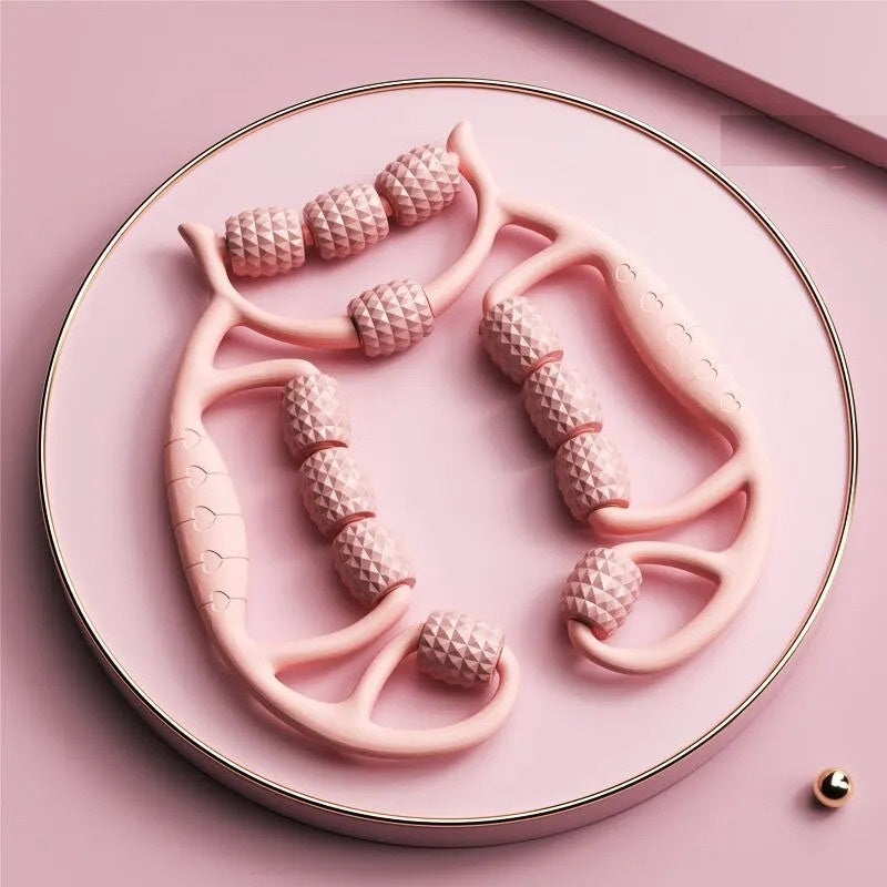 12-Wheel Leg Massager – Manual Slimming & Muscle Relief Ring