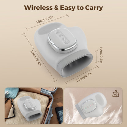 Intelligent Hand Massager - Heated Air Compression for Palm & Fingers