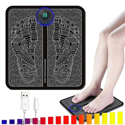 Electric Foot Massager Pad - 8 Modes, 19 Intensity Levels & Remote Control