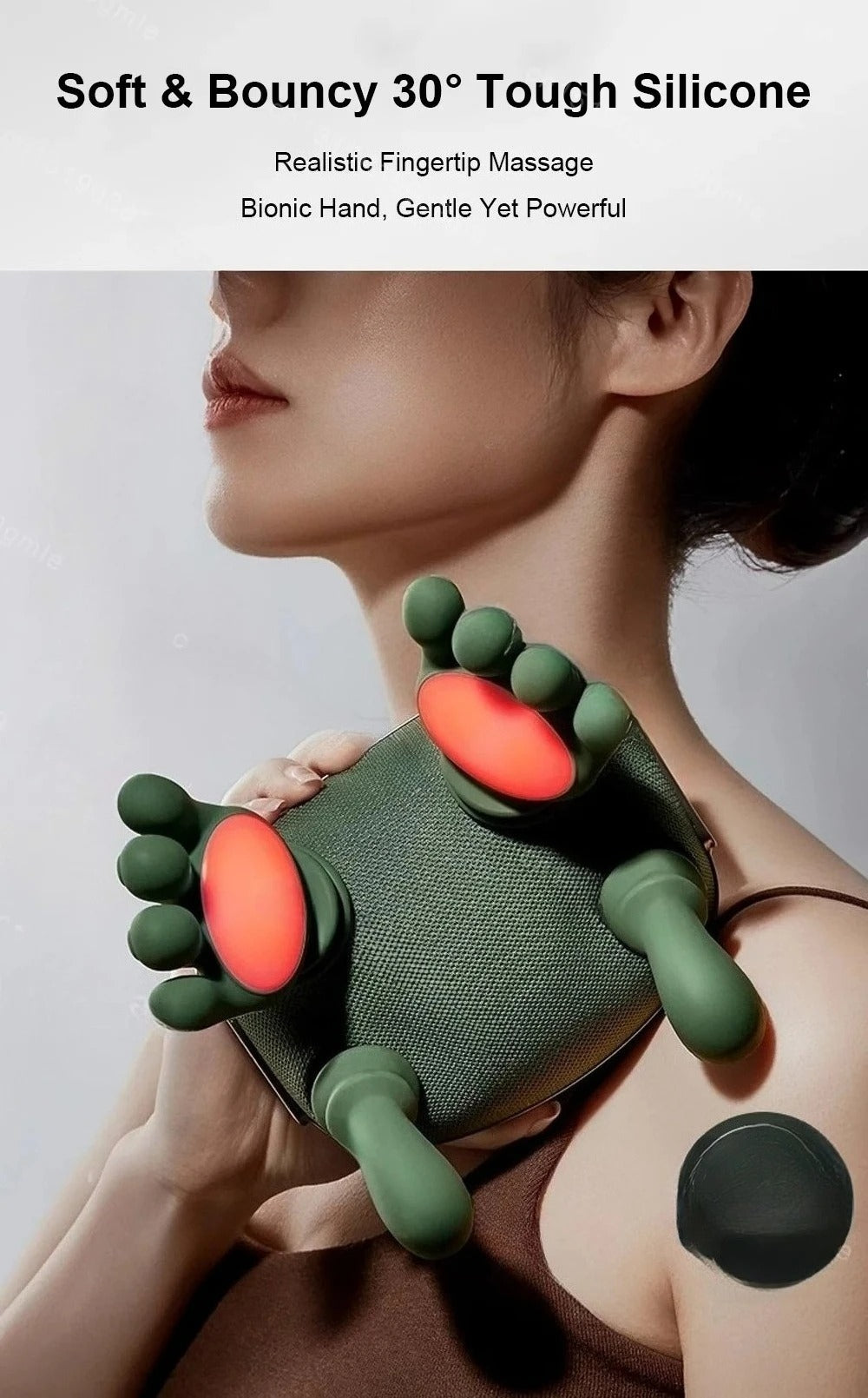 Bionic Neck Massager Heated 4D Kneading Relief