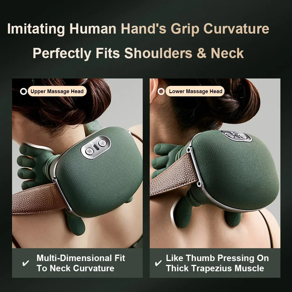 Bionic Neck & Shoulder Massager Heated 4D Kneading Relief