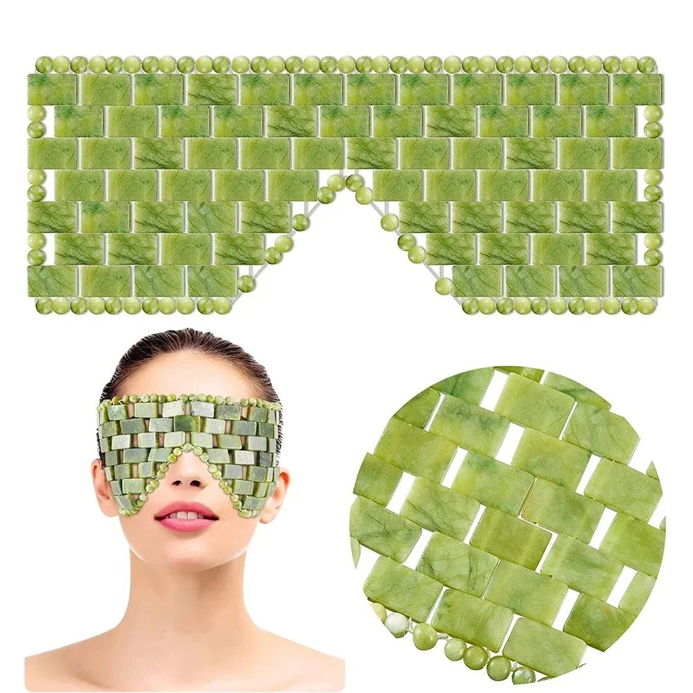 Natural Jade Eye Mask – Cold Therapy Ritual for Puffy Eyes & Tired Souls