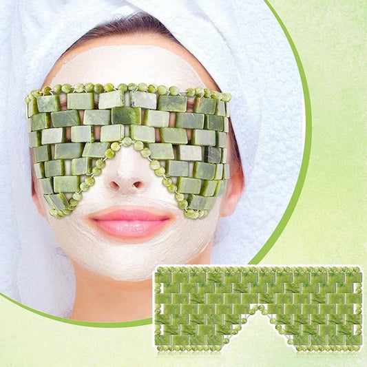 Natural Jade Eye Mask – Cold Therapy Ritual for Puffy Eyes & Tired Souls