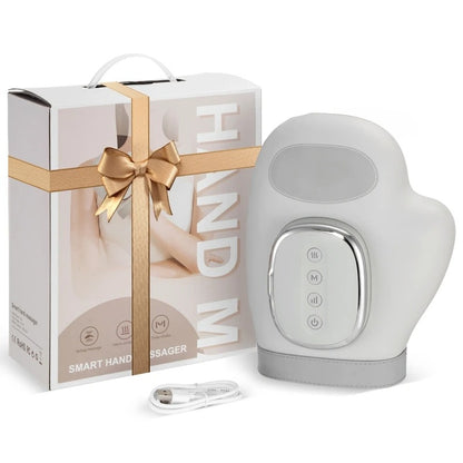 Intelligent Hand Massager - Heated Air Compression for Palm & Fingers