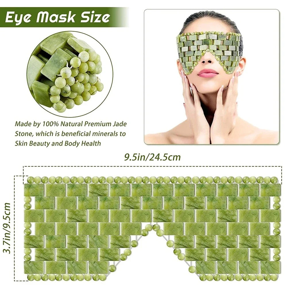 Natural Jade Eye Mask – Cold Therapy Ritual for Puffy Eyes & Tired Souls
