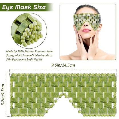 Natural Jade Eye Mask – Cold Therapy Ritual for Puffy Eyes & Tired Souls