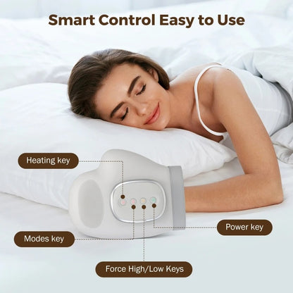 Intelligent Hand Massager - Heated Air Compression for Palm & Fingers