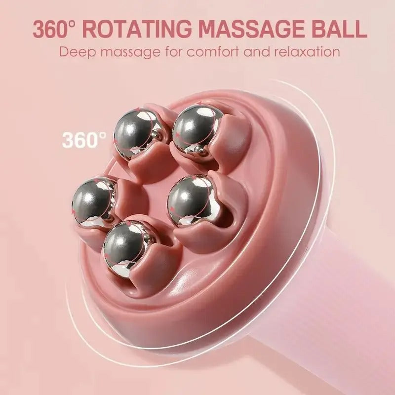 360° Handheld Steel Ball Roller Massager | Full-Body Muscle Relief Tool
