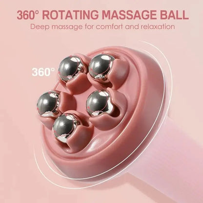 360° Handheld Steel Ball Roller Massager | Full-Body Muscle Relief Tool