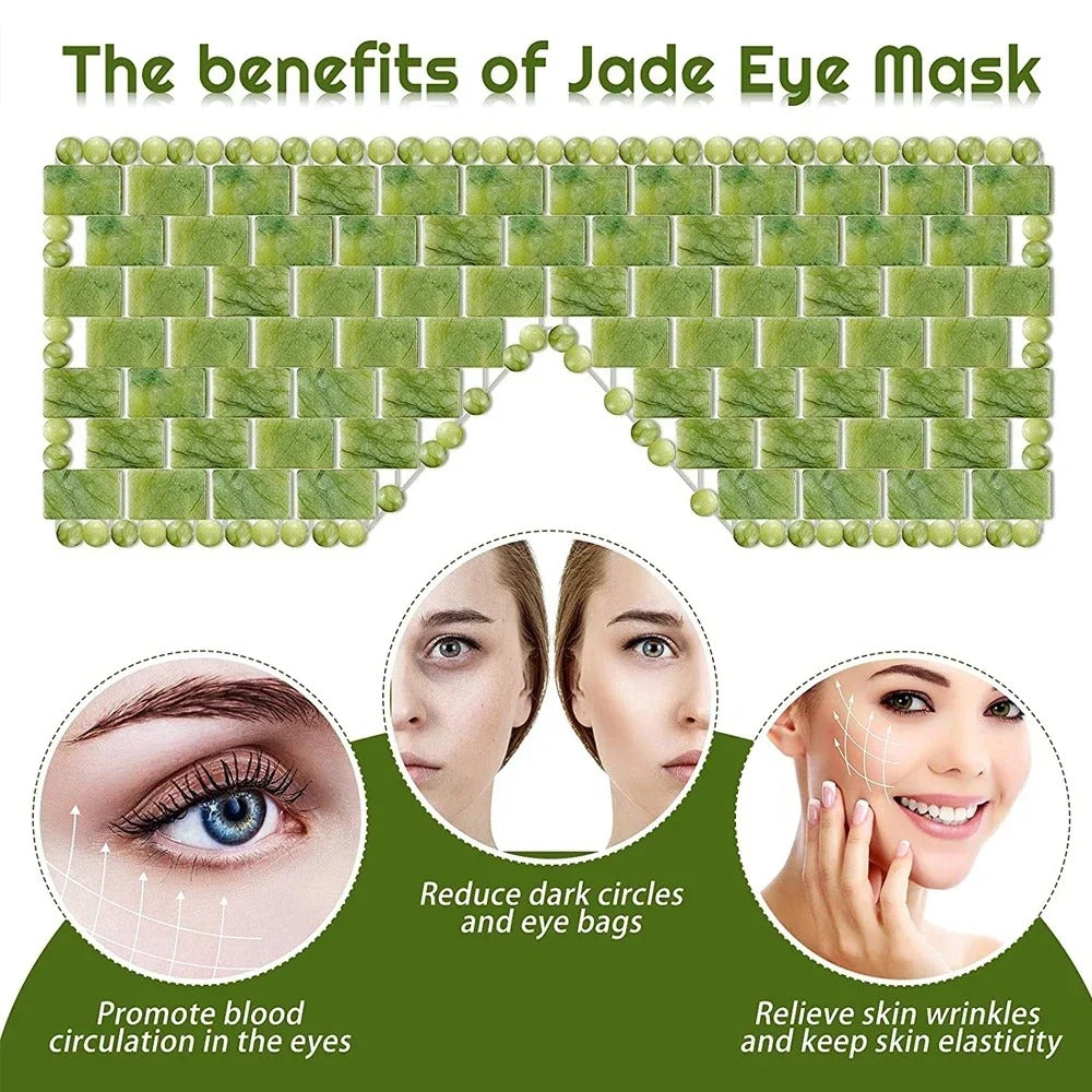 Natural Jade Eye Mask – Cold Therapy Ritual for Puffy Eyes & Tired Souls