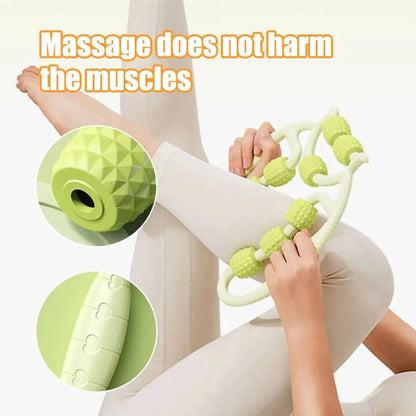12-Wheel Leg Massager – Manual Slimming & Muscle Relief Ring