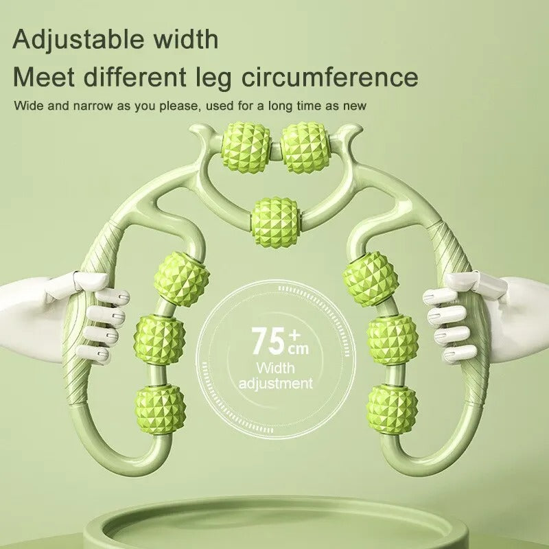 12-Wheel Leg Massager – Manual Slimming & Muscle Relief Ring