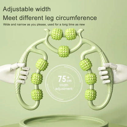 12-Wheel Leg Massager – Manual Slimming & Muscle Relief Ring