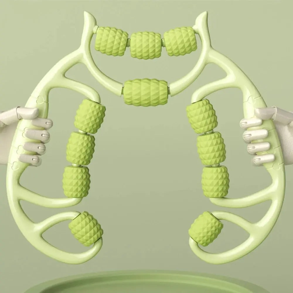 12-Wheel Leg Massager – Manual Slimming & Muscle Relief Ring