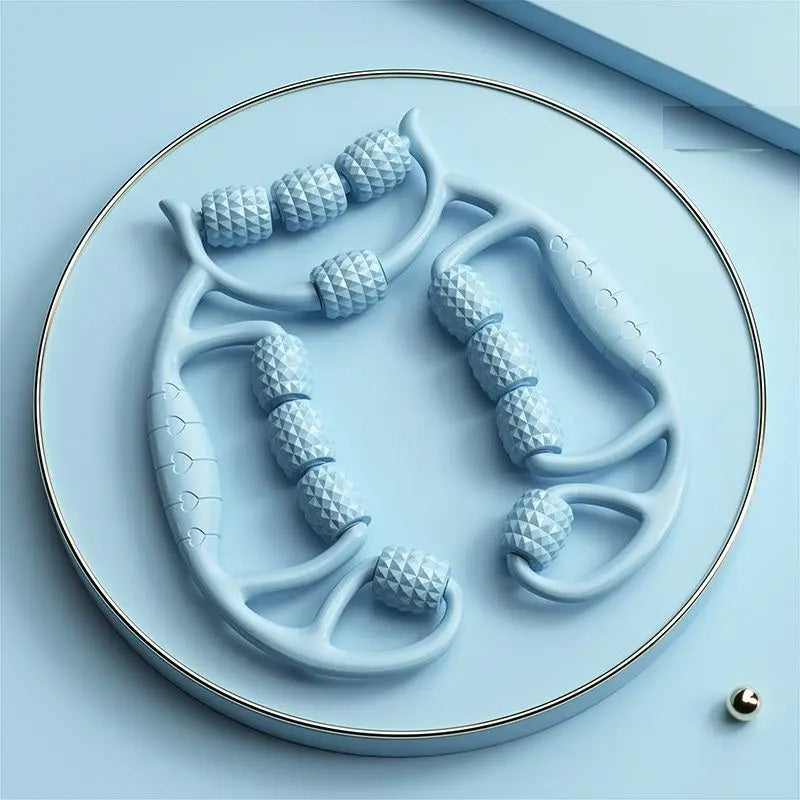 12-Wheel Leg Massager – Manual Slimming & Muscle Relief Ring