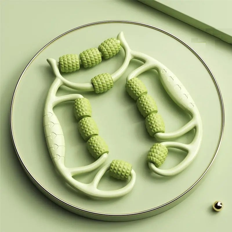 12-Wheel Leg Massager – Manual Slimming & Muscle Relief Ring