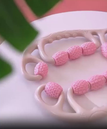 12-Wheel Leg Massager – Manual Slimming & Muscle Relief Ring